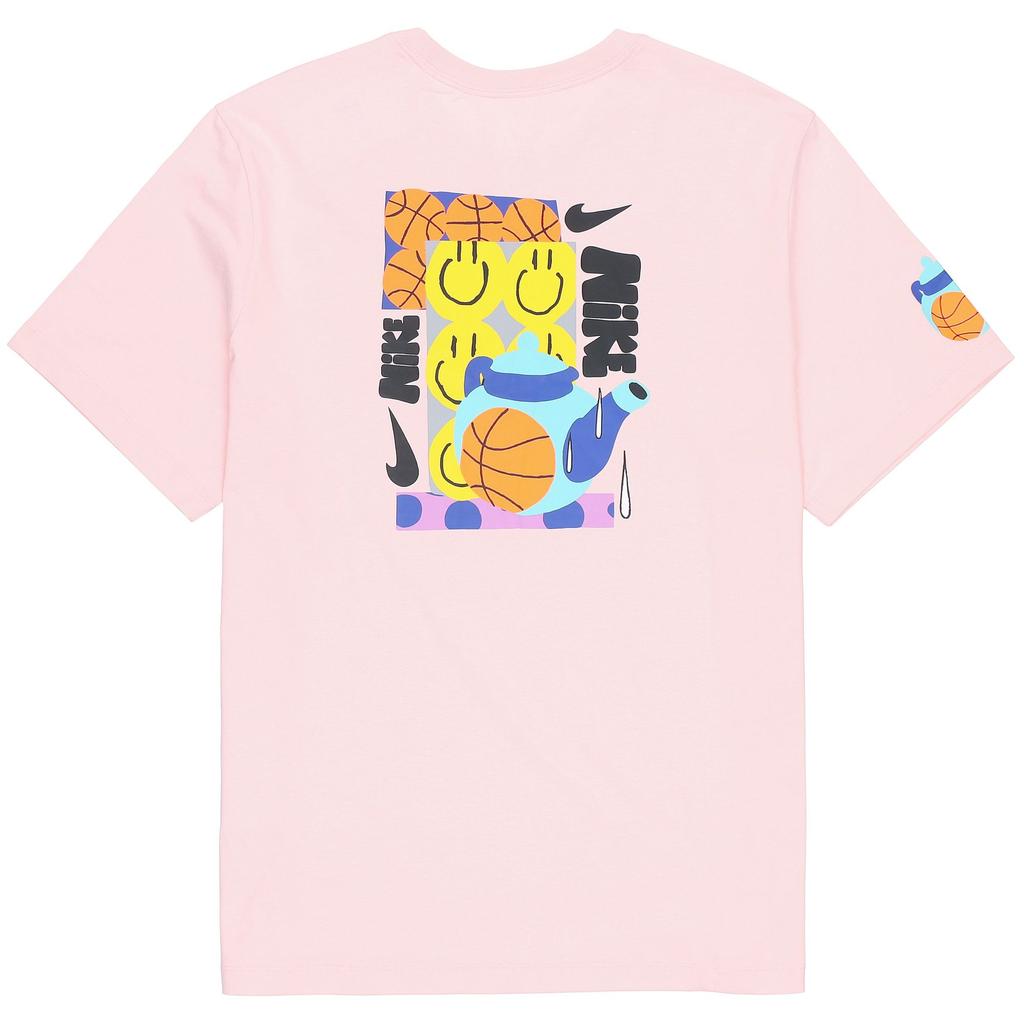 Nike T Shirts Men's Pink Crew Neck Moderate Straight Fit DQ1886-610