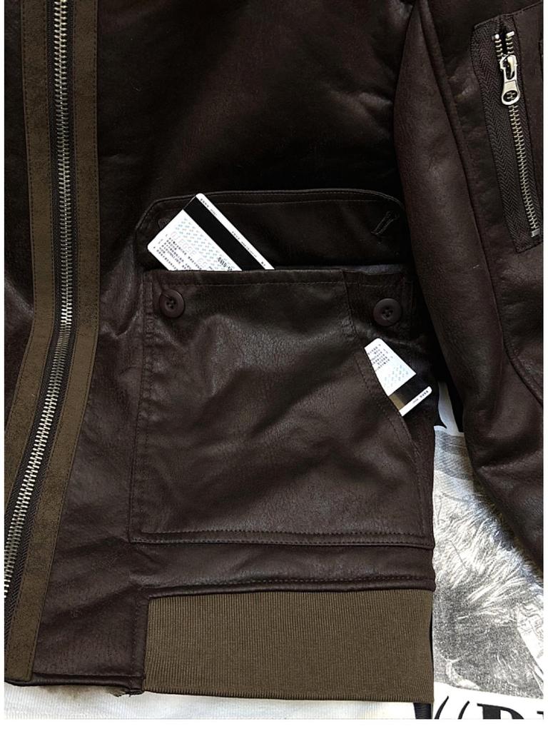 Men's Retro Suede Shearling Jacket - Trendy Warm Lapel Biker Style