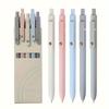 5pcs Penne Gel Asciugatura Rapida 0.5mm Punta Fine, Retrattili, Scrittura Fluida Design Estetico in Colori Assortiti - Ideali per Scuola, Ufficio, Uso Diario & Regalo