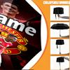 Custom Name Personalized Manchester Football F.C Print Umbrella, Auto Open Close, 8‑Rib Sturdy Frame, Commute Camping Hiking Use, Birthday Gift