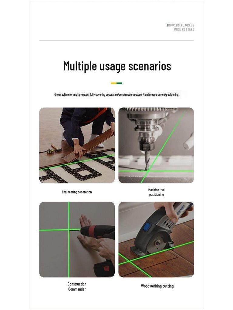 Groen Licht Infrarood Kruislijn Laserwaterpas Pen voor Precisie Positionering en Rechte Lijn Engineering