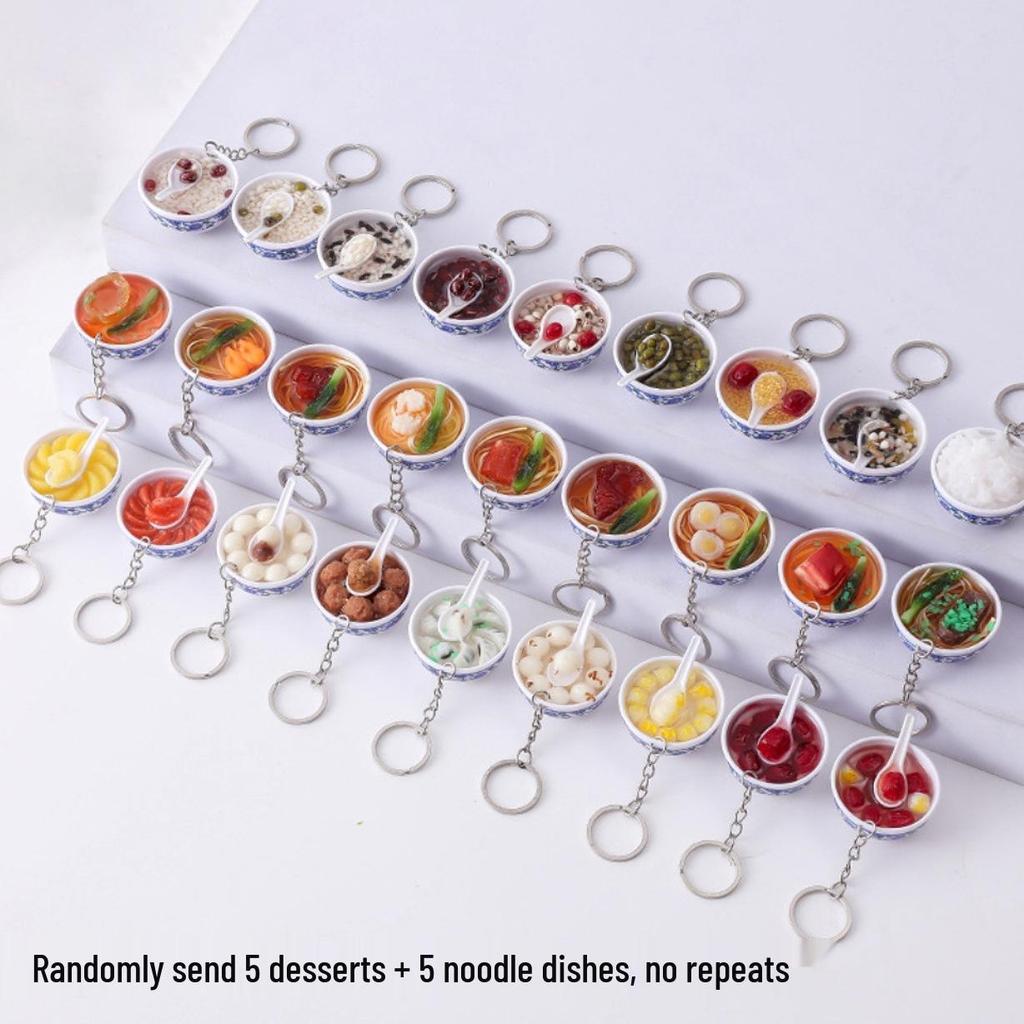 Mini Hot Pot Mala Tang Noodle Bowl Keychain Ornament