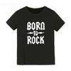 Born To Rock Kids TShirt Boys Girls Unisex Baby Clothes Cool Fashion Style Tops Children Summer Short Sleeve Graphic Tee Shirt