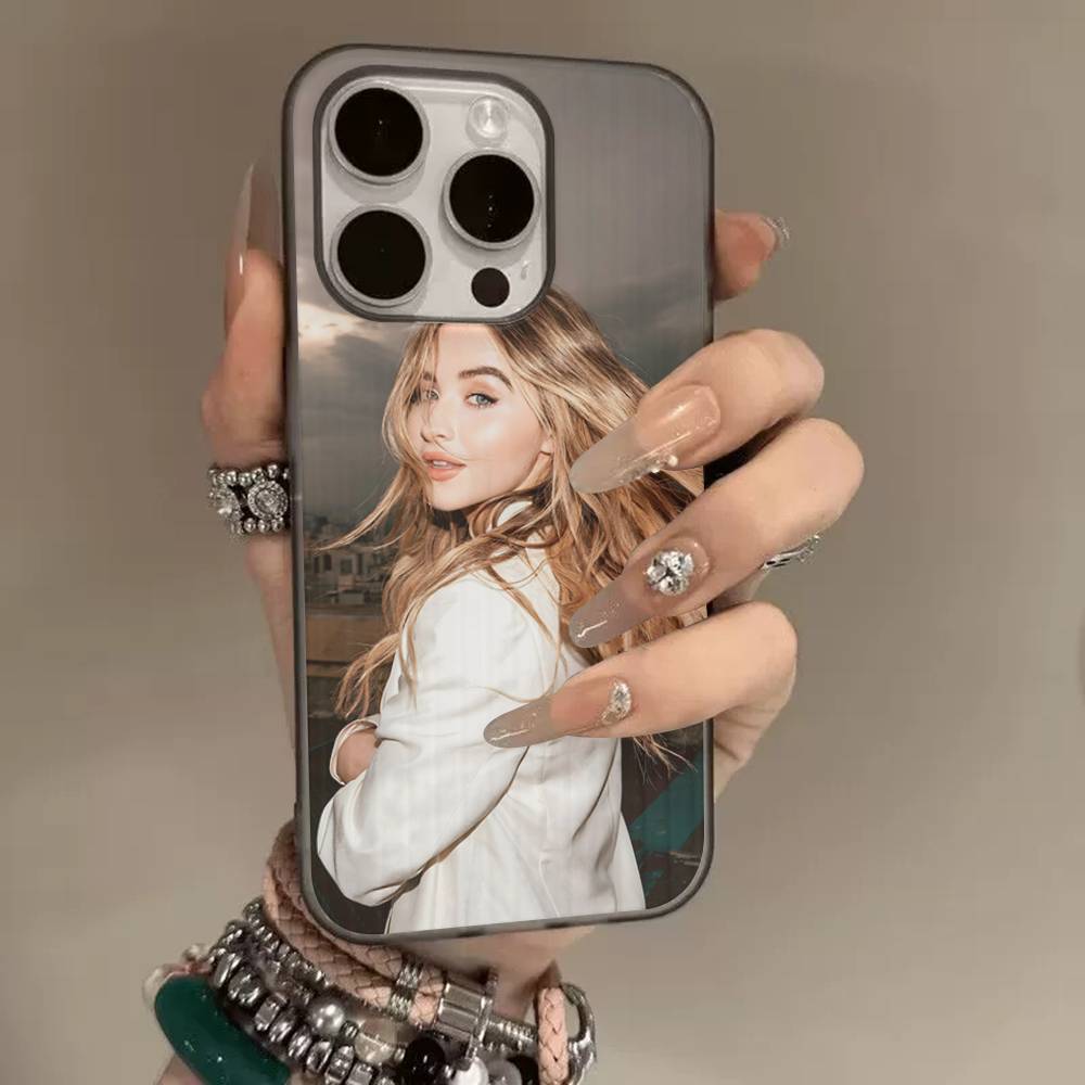 

Singer S-Sabrina C-Carpenter Stripe Corrugated Shockprof Phone Case For IPhone 17 16 15 14 13 12 11 Pro Max Plus Pro Cover iPhone 11