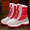 Fashion Patchwork Platform Snow Boots for Women Fashion Lace Up Plush Ankle Booties Woman Comfortable Keep Warm Snow Boots Mujer