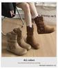Women's Retro Ankle Boots: Hidden Heel, Western Cowboy Style, Slimming Push-Up, Martin Design - 2025 Autumn Collection