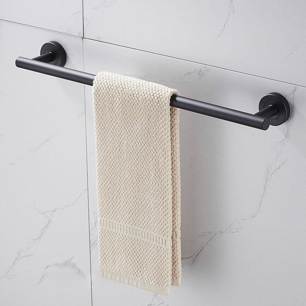 Stainless Steel Towel Bar Wall Mounted Single Towel Rack Hanger Bathroom Accessory