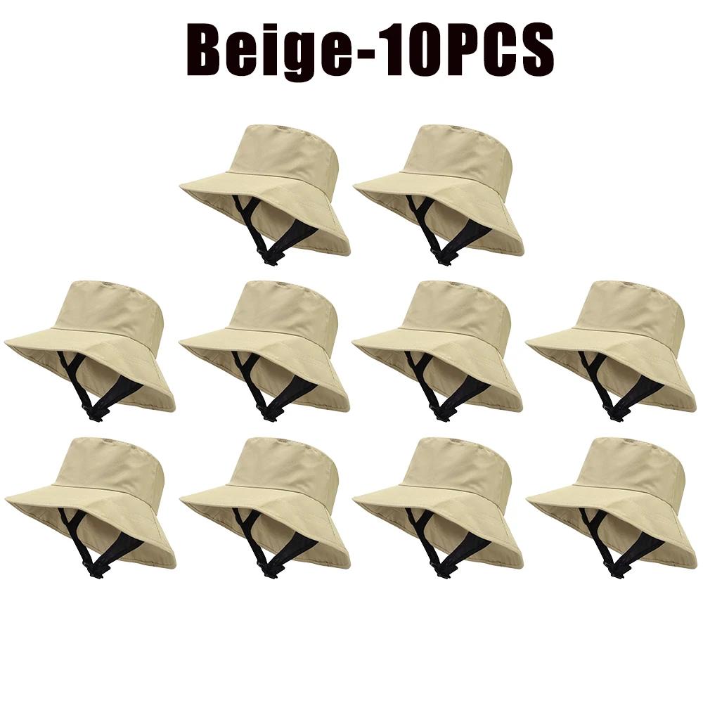 UPF50+ Beach Surf Bucket Hat Mesh Breathable Sun Hat Men Women Outdoor Fishing Cap Chin Adjustable Cap Water Sport Cap Sombrero