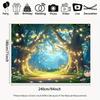 Enchanting Forest Starry Sky Trail Background  Suitable for Indoor and Outdoor Photo Parties  Birthdays  and Anniversaries