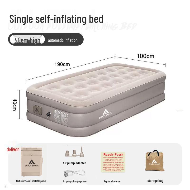 ENJOYSPACE Automatic Inflatable Camping Mattress - Foldable Single/Double Air Bed