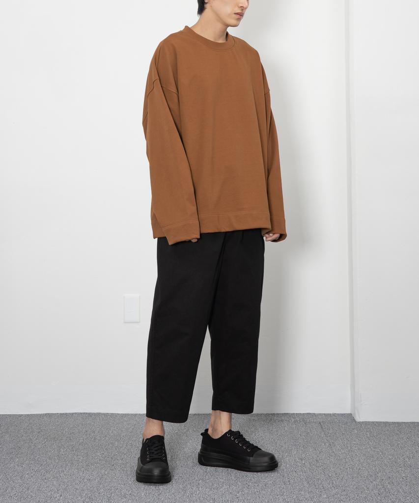 RAW TO RAW Mrt024 Bio-Washed Heavy Sweat Long Sleeve Tee (Cacao)