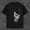 1 Mens Casual Cotton T Shirt With Mexican Art Devil Blue Fighting Wrest Long Or Short Sleeves Vintage Washed Homme Soft