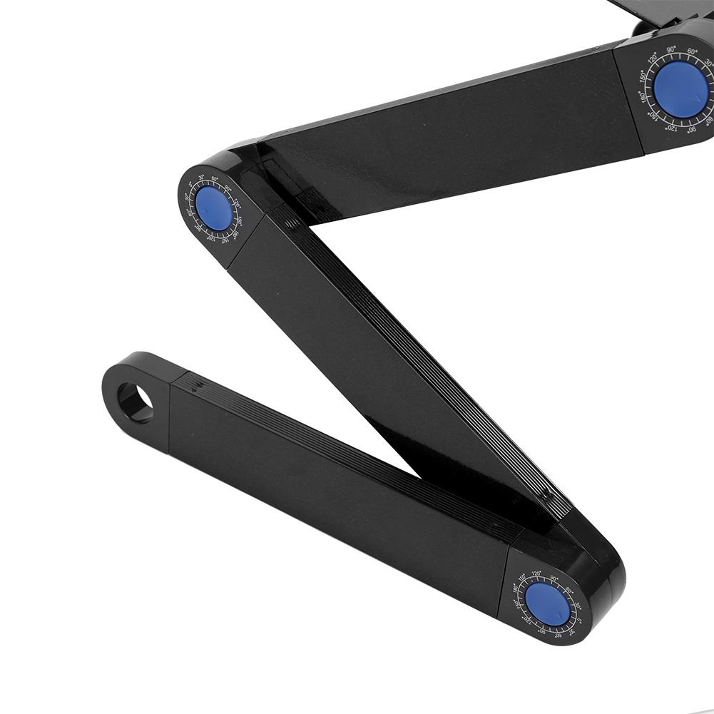 Aluminum Alloy Bed Folding Laptop Notebook Adjustable Computer Desk Table StandBlack