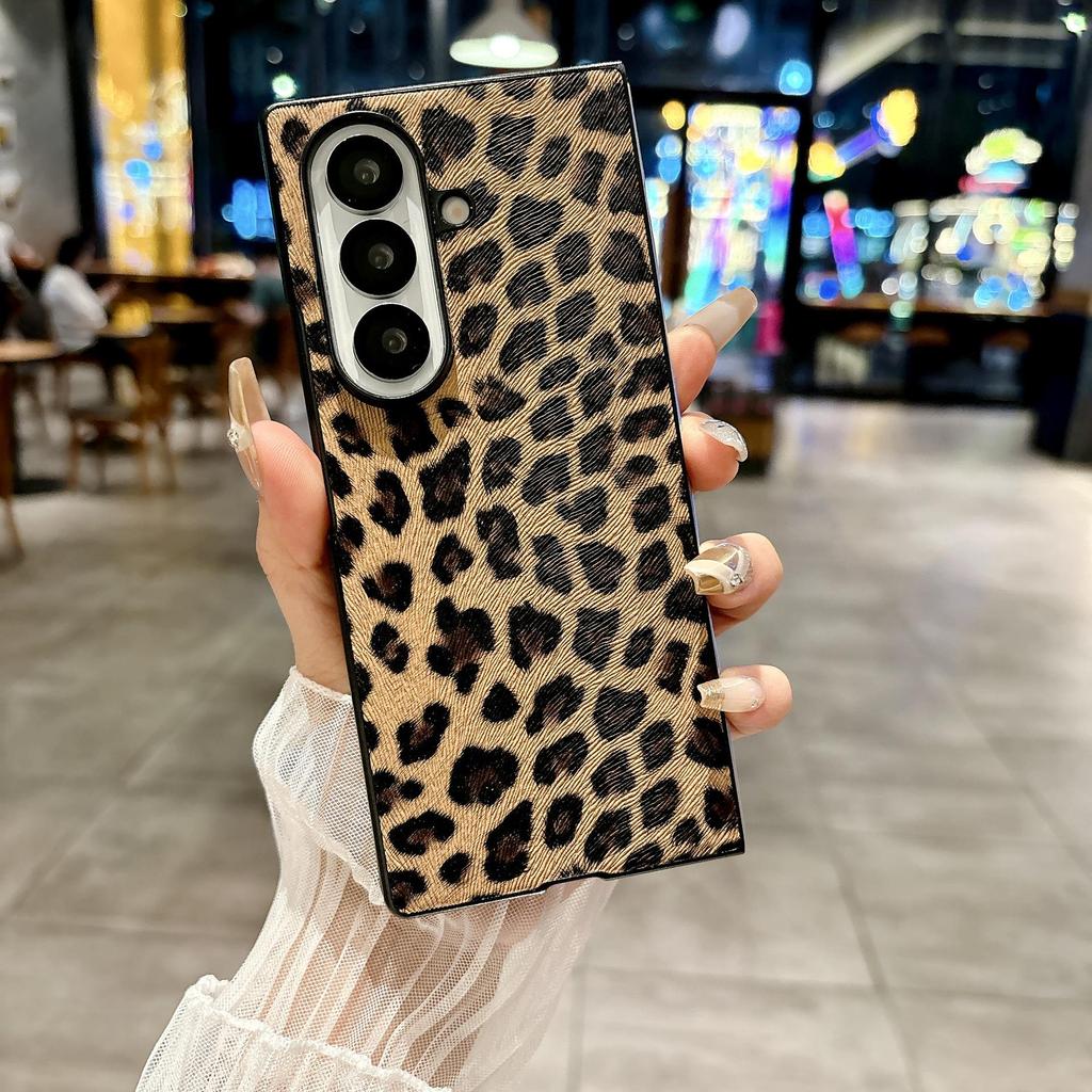 Leopardmønstret Anti-fall Deksel for Samsung Galaxy Z Flip7/6/5