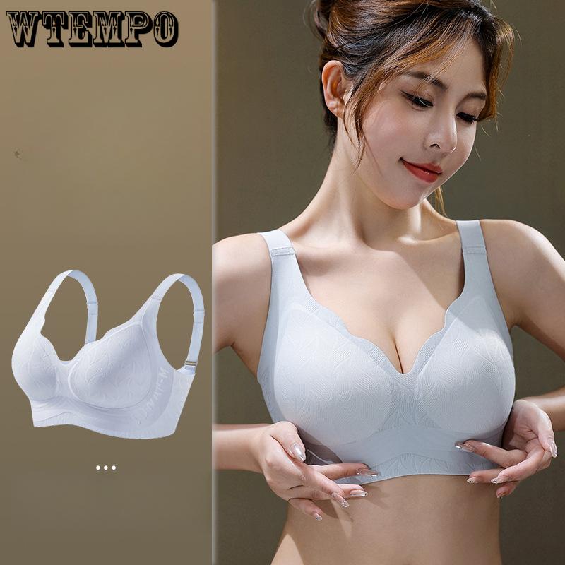 Lingerie Women's Seamless Bra Large-sized Tapered Breast Anti-sagging No Undergarment Push Up Bra