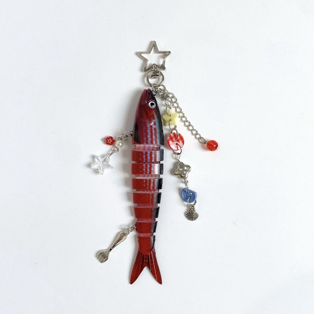 Phone Lanyard Handmade Fish Keychains High-precision Fish Bait Lanyard  Backpack