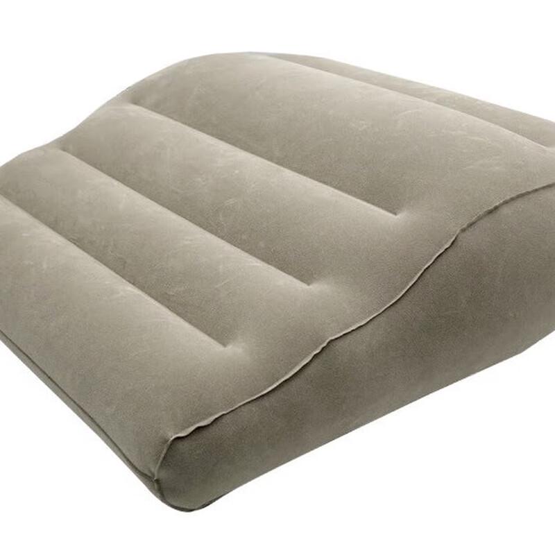 Flocked Inflatable Lumbar Support Pillow