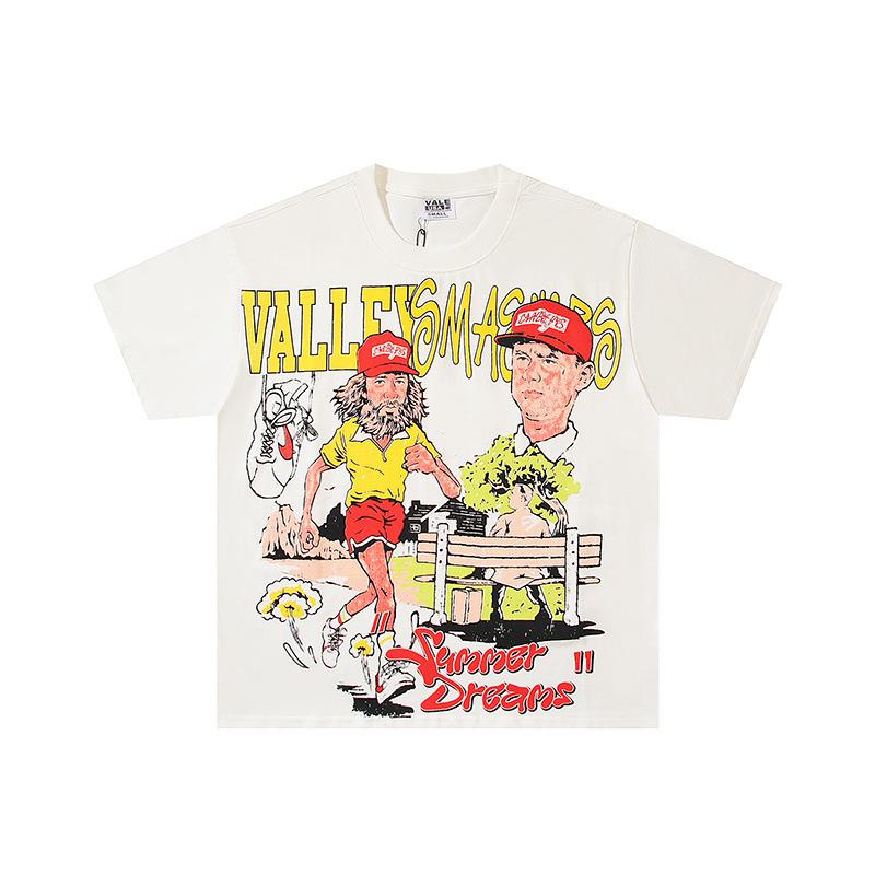 26 Cross-border foreign trade VALL Meichao high street retro washing water old direct injection hot diamond short sleeve pullover men's and women's 