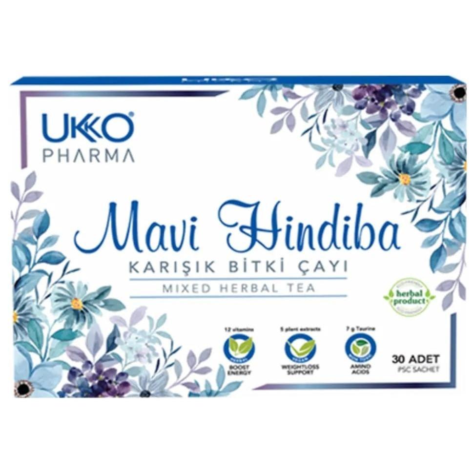 Blue Dandelion Herbal Tea - 30 Sachets, Boost Energy, Weight Loss & Vitality Support