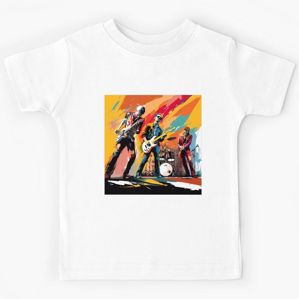 Rock Band Pop Art Style Print Kids T-Shirt 110