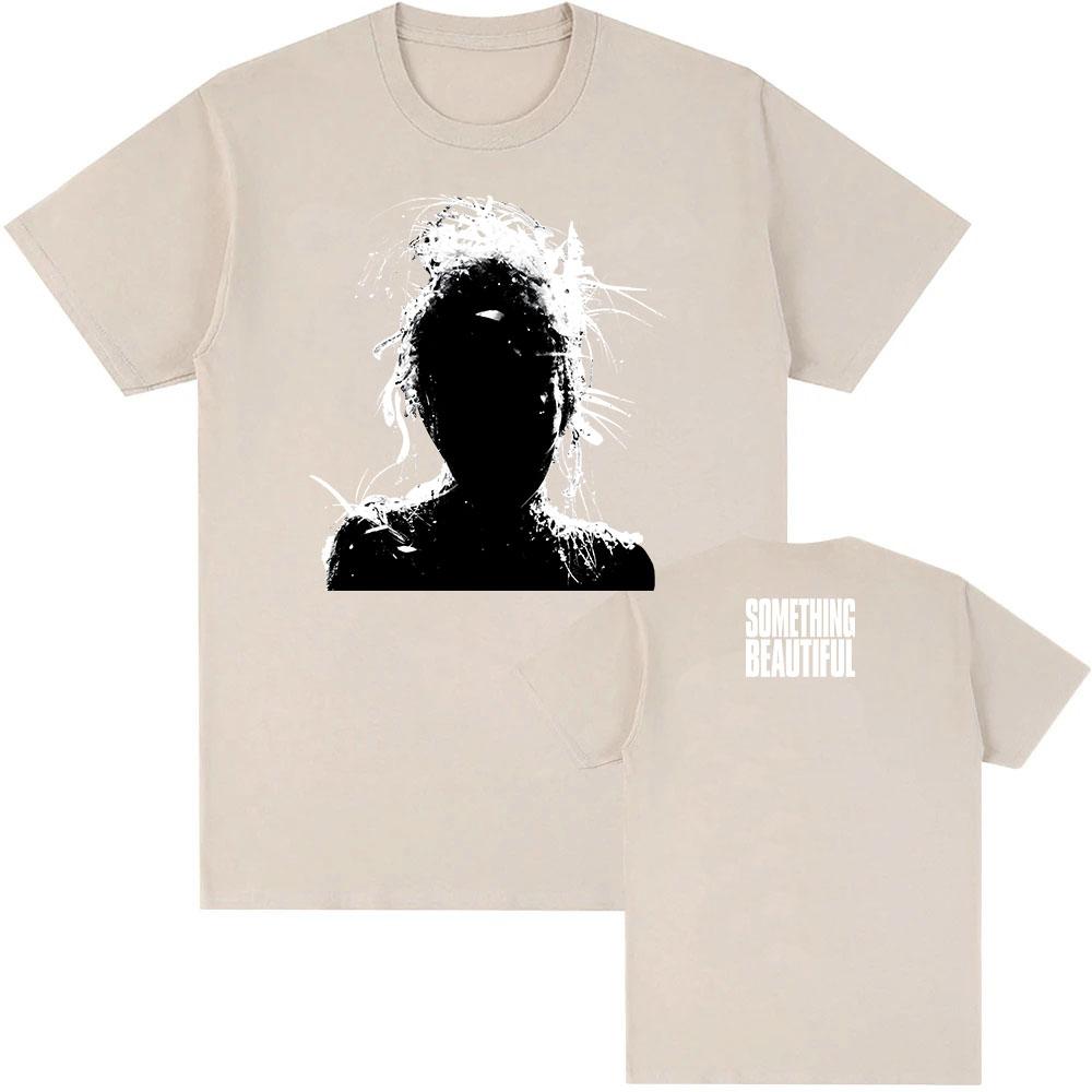 Miley Cyrus Something Beautiful Album T-shirt Cotton Summer Short Sleeve Tshirts for Men Unisex Streetwear Singer Graphic Tees