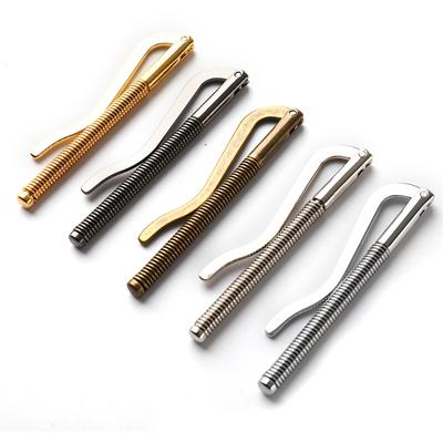 1 adet Metal Bifold para klipsi Bar cüzdan parçaları değiştirin yaylı kelepçe nakit tutucu