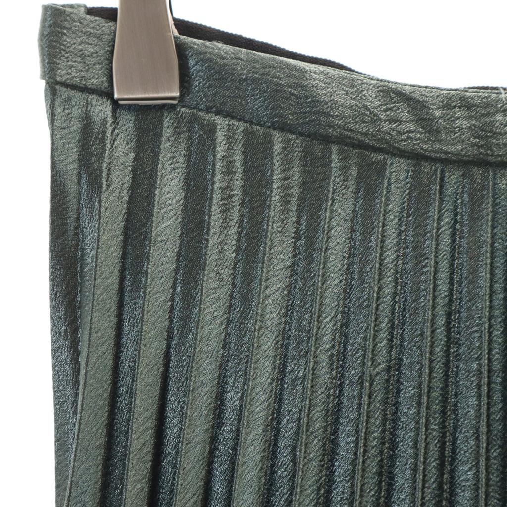 ZARA DAMEN Lange Plisseerock M Tiefgrün Damen Gebraucht