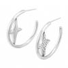 Four Pointed Star Earrings Abrasion Resistant Finish Elegant Everyday Accessory