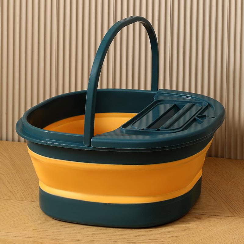 Collapsible Foot Bath Tub TEP Leakproof Durable Foot Soaking Basin for Home Spa Travel Post Work Relaxation