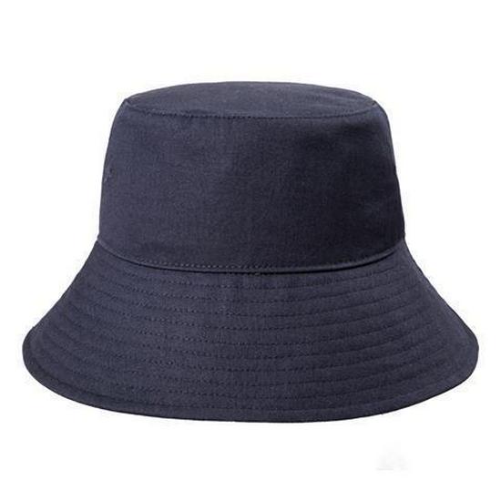 

Двусторонняя шляпа-панама для защиты от солнца - Унисекс, корейский и японский стиль, хлопковая шляпа-ведро Navy Blue 40-45% Cotton