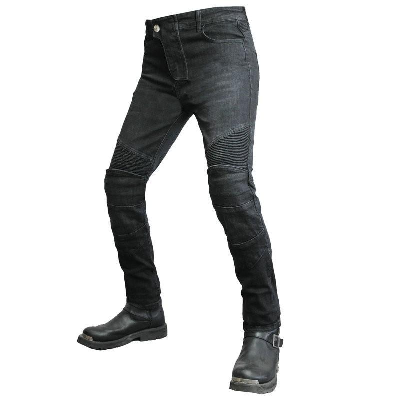 Mens Motorcycle Riding Pants Vintage Washed Denim Style Stretch Protective Biker Trousers Fall Season