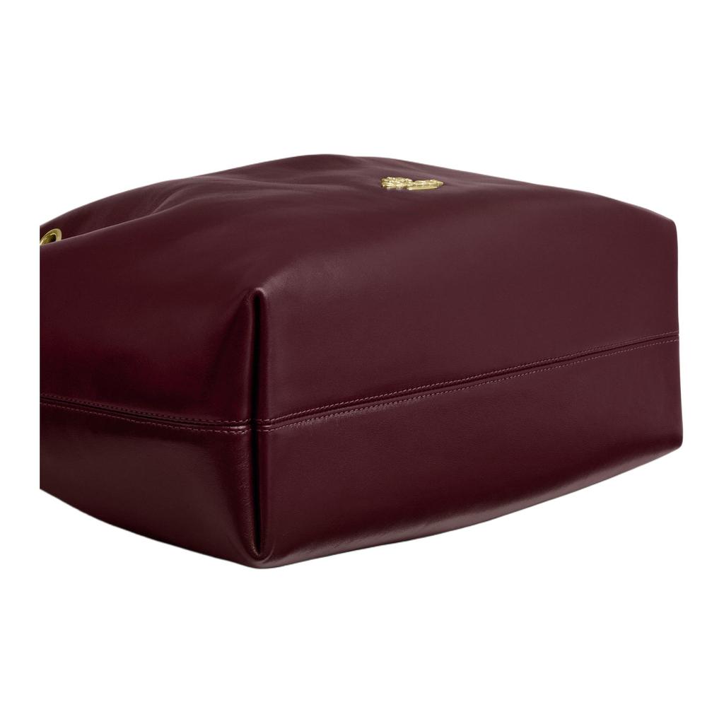 Coach Evelyn 34 Gold Buckle Leather Shoulder Bag Large Women Shoulder Bag Burgundy CCZ79-IMORX