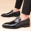 Fashion Trend New Men's Pointed Mix Patchwork Patent Leather Casual Shoes Designer Male Formal Wedding Dress Loafers Homecoming Footwear