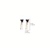 1 Pair Women Black Flocking Bow Tassel Earrings,Luxury Elegant Jewelry,Gift for Valentine's Day & New Year