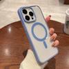 Fargeramme, klart akrylmagnetisk telefondeksel til iPhone 16 Pro Max, 15 14 Pro 11 13 12 11, for Magsafe, støtsikker linsebeskyttelse, gjennomsiktig TPU-deksel