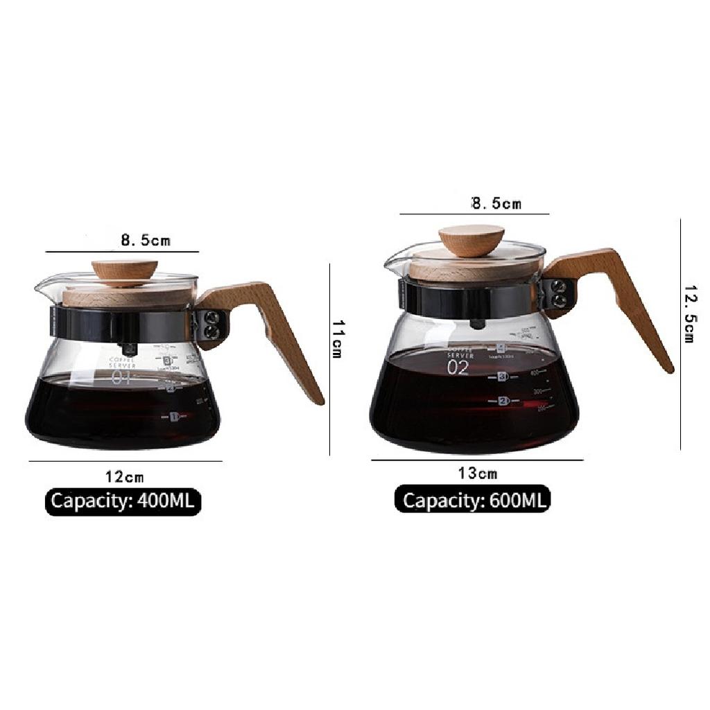 V60 Coffee Set Glass Coffee Pot Coffee Filter Cup Coffee Filter Paper Thickened Glass Filter Coffee Pot