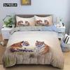 Tiger Duvet Cover Soft Comforter Cover Microfiber Animal Bedding Set Tiger Pattern Quilt Cover for Room Decor 2/3Pcs Bedclothes