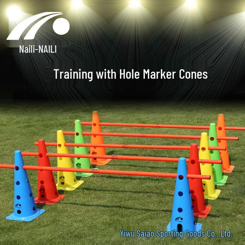 Naili 48cm Logo Loch Fußball Trainingshütchen - Langlebige Farbige Straßenabsperrungen