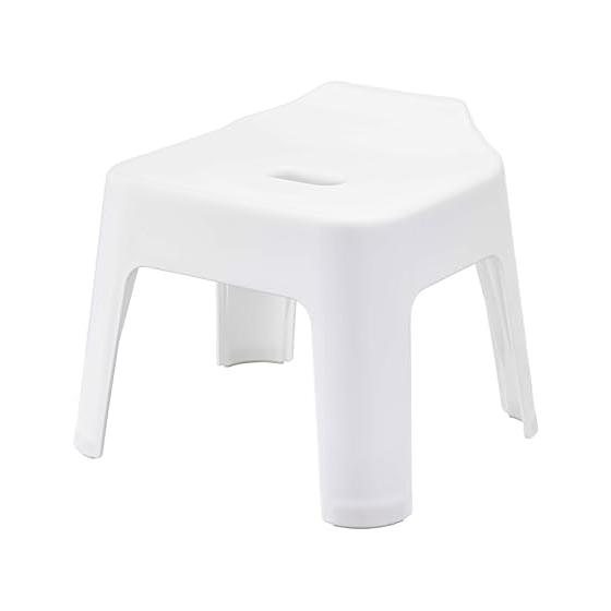 Yamazaki Jitsugyo 5383 Kancalı Banyo Sandalyesi, Beyaz, Yaklaşık G34XD32YY29cm (Oturma yeri: Yaklaşık 25cm) Kule, Nefes Alabilen ve Kolay Kuruyan