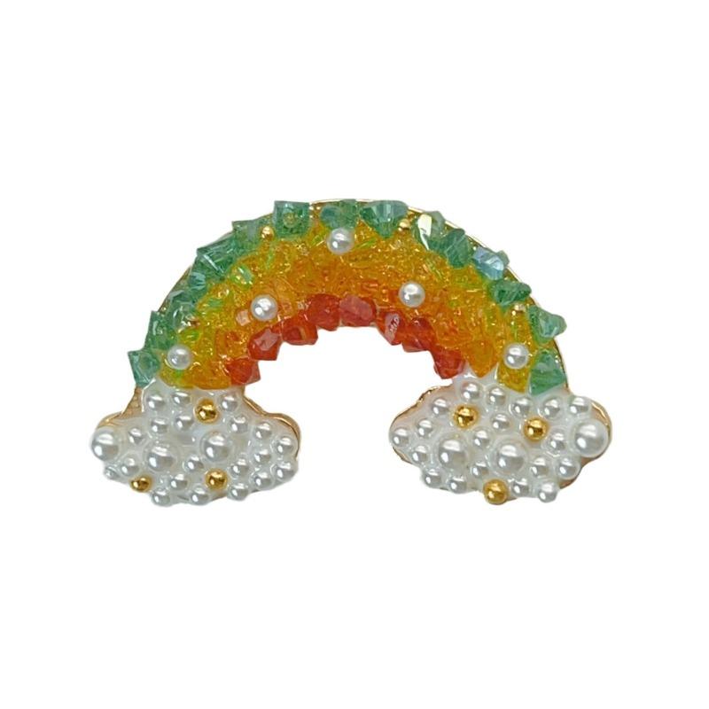 Cartoon Cloud Rainbow Brooch - Women's High-end, Premium, Luxurious, Limited-edition Crystal Pin Brooch for Accessories