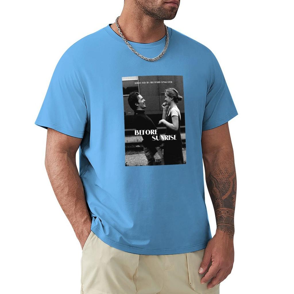 Before Sunrise Sunset Midnight T-Shirt Übergroßes Grafik-T-Shirt Streetwear Sublime Blanks Herrenbekleidung