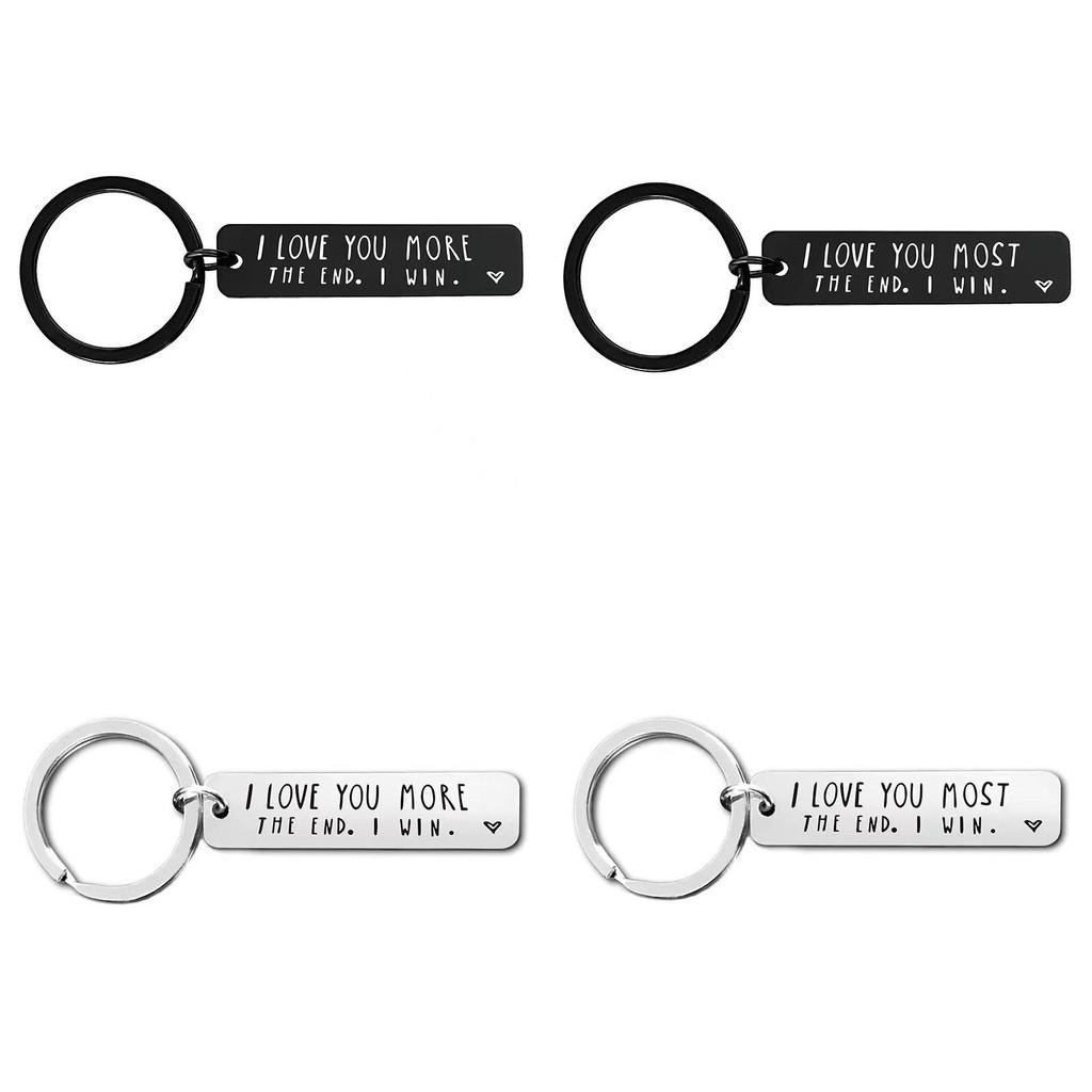 Elegant I Love You More The End Stainless Steel Keychain Thoughtful Gift For Loved Ones