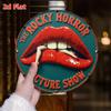 Vintage Rocky Horror Metalowa Sztuka Ścienna Okrągły Retro Znak z Ustami Wystrój Domu Halloweenowy Prezent
