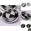 Logo BMW für echtes Kohlefaser Schwarz Silber 74mm Hauben-Kofferraum-Plakette Emblem
