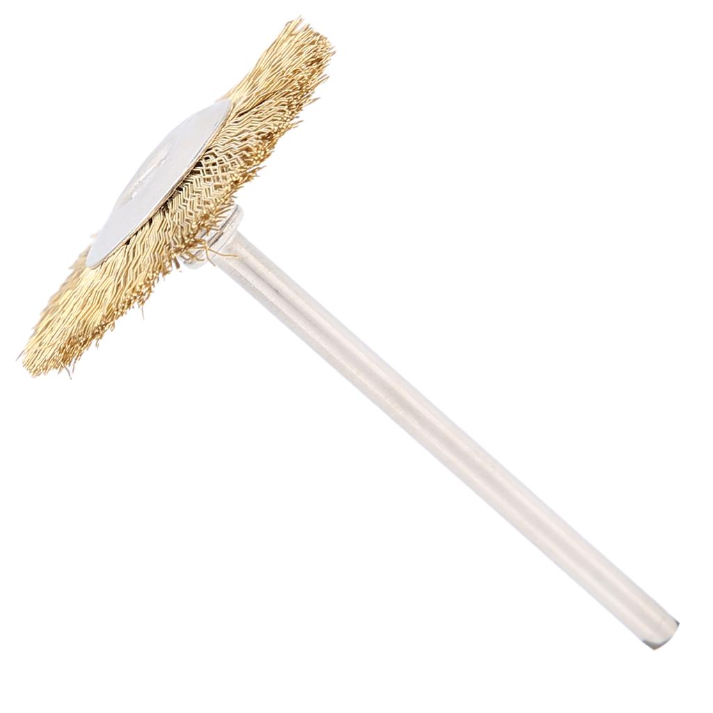 T shaped Nail Drill Bit Cleaning Brush Brass Wire Grinding Head Cleaner Brush Manicure Tool