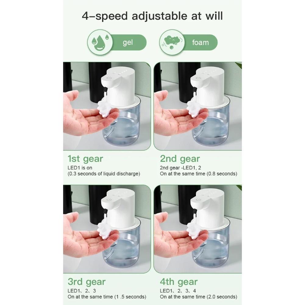 For Bathroom Foaming Soap Dispenser Automatic Soap Dispenser Home Use Office Use Adjustable Foam Output Dispenser Compact Design