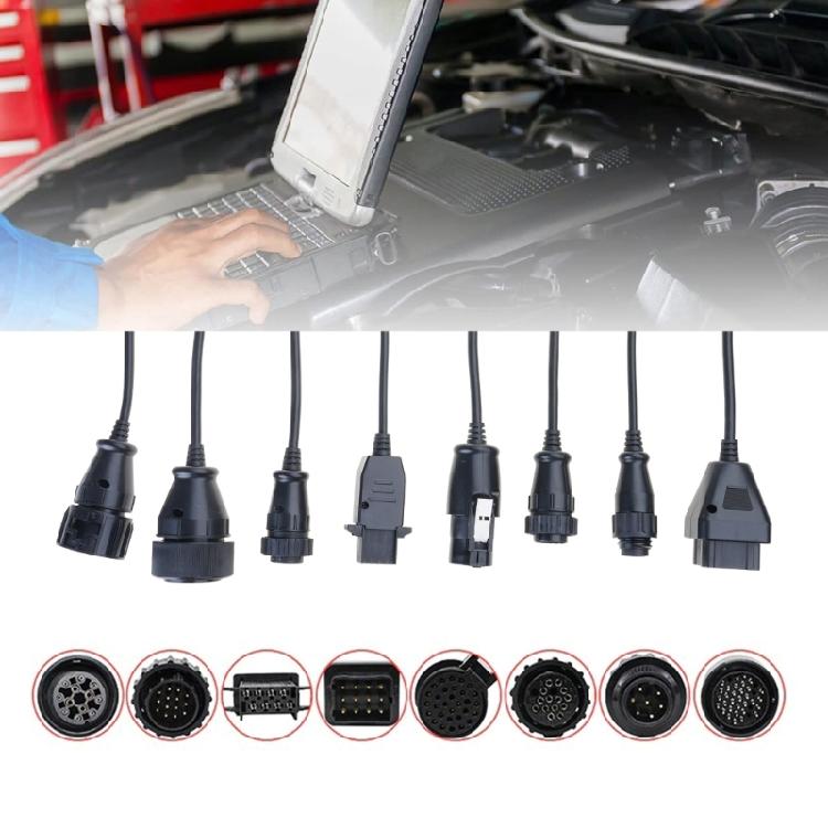 Universal Truck Diagnostic Cable Cord Adapter Converter Plastic Construction For Mechanic Tool Commercial Truck Systems