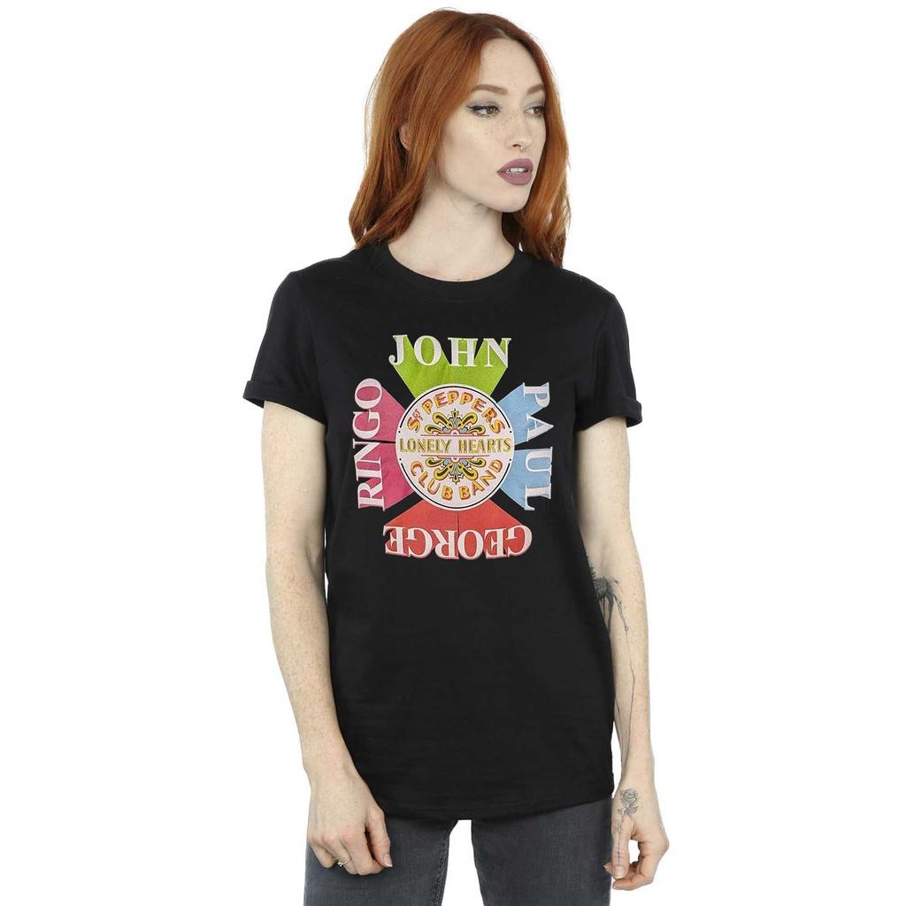 The Beatles T-shirt unisex per adulti con nomi di tamburi Sgt Pepper