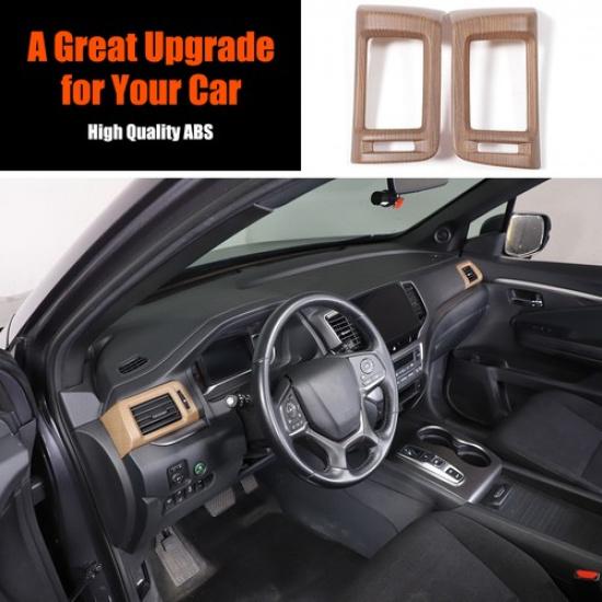 Grain ABS Interior Side Air Vent frame Trim Cover For Honda Pilot 2015-22
