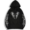 Otoño e Invierno Nuevo Moda Masculina Tendencia Casual Sudadera con Cremallera Chaqueta Estampado Y2K Casual Retro Calle Estilo Top